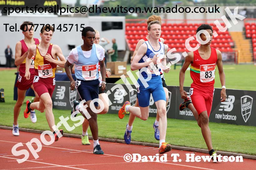 Junior boys 800 metres, English Schools Track and Field. Photo: David T. Hewitson/Sports for All Pics